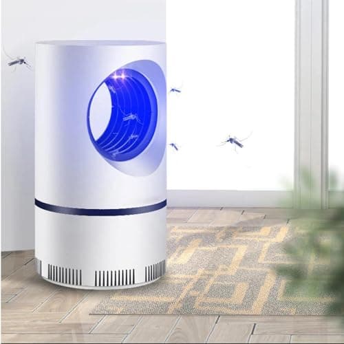 Electric Mosquito Killer with UV Attractant - High Suction Insect Trap - Hanging Mosquito Lamp for Home, Indoor, Outdoor, Patio (Round)