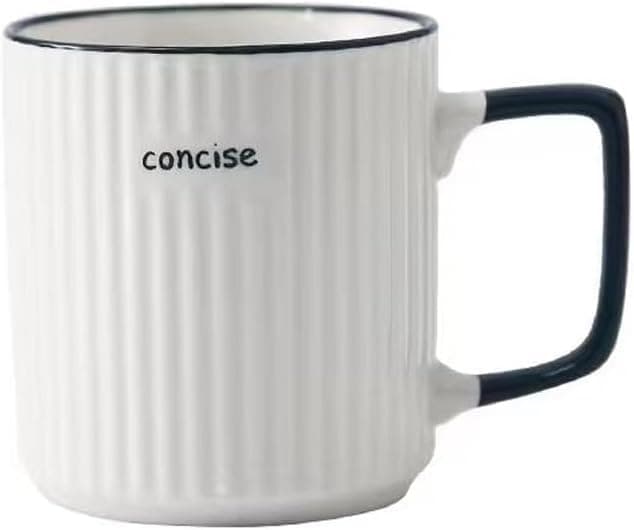 Mug，Ceramic Coffee Cups,milk cup, Ceramic mugs for home and office,Ceramic breakfast mug with handle,Microwave safe milk coffee cup (white) Drinking cup
