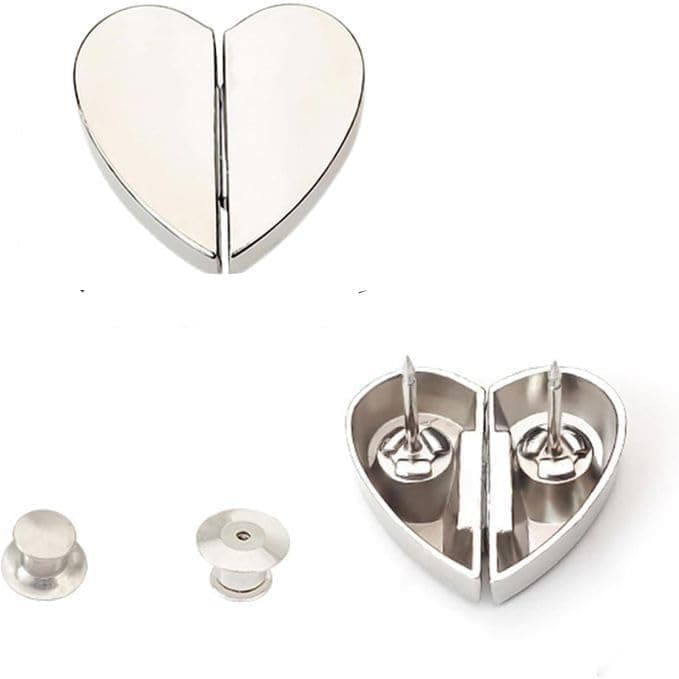 Magnetic Heart Curtain Clips Rust-Resistant Metal Gap Closer 23x25mm Curtain swag holder