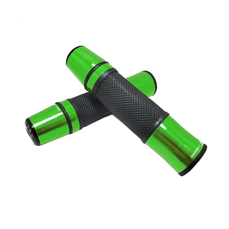 KaberTrade Bike Handlebar Grip, Designed for Palm and Hand Comfort While Driving, Non-Slip Design (Green in Black, Code:10275)