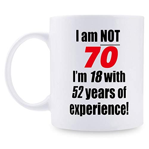shefine 70th Birthday Gifts for Men - 1949 Birthday Gifts for Men, 70 Years Old Birthday Gifts Coffee Mug for Dad, Husband, Friend, Brother, Him, Colleague, Coworker - 11oz Drinking cup
