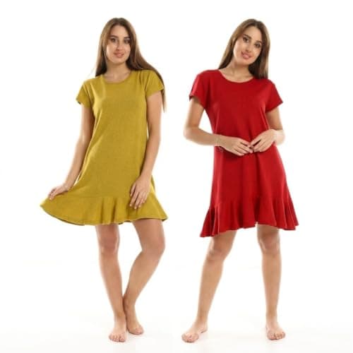 KADY Womens Bundle of 2 sleepshirt short sleeves Bundle of 2 sleepshirt short sleeves Sleepwear