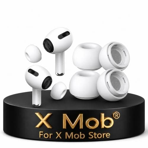X Mob Ear Tips for AirPods Pro and AirPods Pro 2 Ear Tips Replacement Ear Tips for AirPods Pro 2 Eartips Silicone Eartips Anti-Slip, Pain Reducing Ear Tips for AirPods Pro Charging Case (S/M White) Consumer electronics