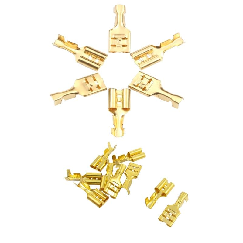 KaberTrade KaberTrade Crimp Female Terminal Connectors Open Terminal Connectors Electrical Wire (Female Clamp Number : 20 Pcs) - KaberTrade Electronic component terminal