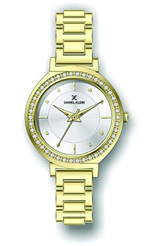 Daniel Klein DK11758-3 Analog Watch for Women, 30 mm Size, Gold/Silver