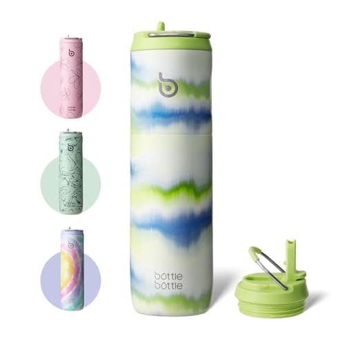 BOTTLE BOTTLE Sports Insulated Water Bottle with Straw, Stainless Steel, BPA-Free, 24 fl oz Thermos