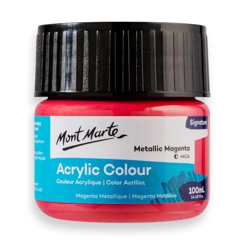 Monte Marte MSCH1102 Acrylic Colour Paint 100 ml, Metallic Magenta
