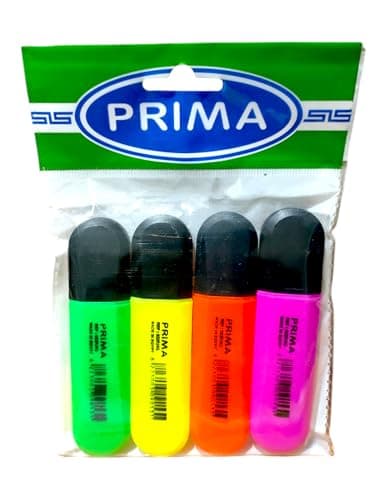 Highlighter Set – 4 Fluorescent Colors (Green, Yellow, Orange, Pink) Marking pen