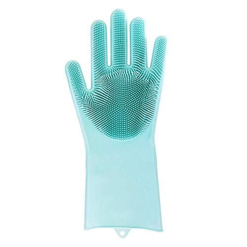 Green Kitchen Silicone Cleaning Gloves Magic Silicone Dish Washing Gloves