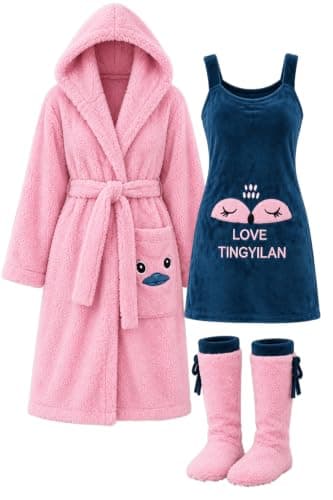 Women Winter Pajama 3 Piece Home Wear Comfortable Set Winter Daily Wear IN
