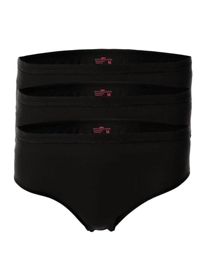 Bundle OF Three Brief Smooth Panties Black Underpants