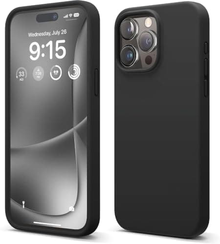 For iPhone 12 / iPhone 12 Pro – Premium Silicone Shockproof Phone Case – Soft Inner Lining – Minimalist Design – High-Quality Protection, Black Cellular phone case