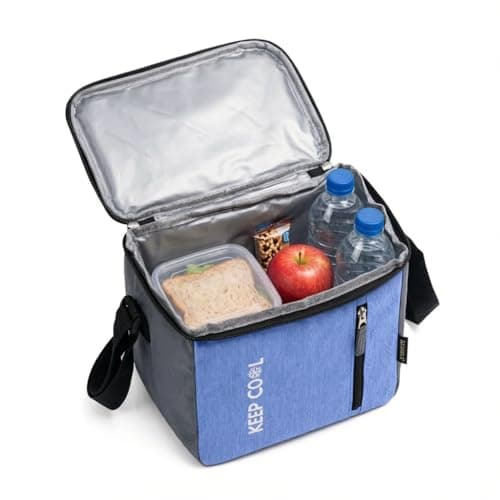 Thermal Lunch Bag 16 L Insulated Cooler Tote Waterproof Leakproof Food Storage Bag for Hot and Cold Meals Work School Picnic Travel, BB-526 (Light Blue)