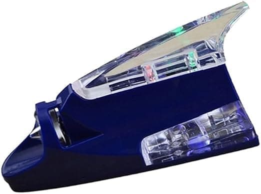 SACAR Shark Fin Car Roof Warning Light Auto Wind Powered Easy Installation (Blue in Clear, 1 Piece) Auto part