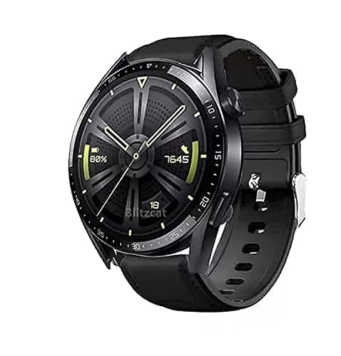 Dado Silicone Leather Band Compatible with Huawei Watch GT5 PRO | GT5 | GT4 | GT3 | GT2 | GT3 PRO | GT2 PRO | Watch 3/4 | Watch Ultimate | Watch buds | 46mm & 48mm, Quick release strap