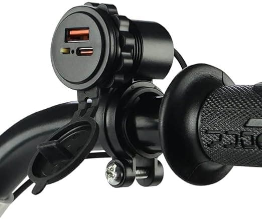 Motorcycle Charger..On/Off Switch for Battery Protection.Multiple Ports for Charging Devices.-AGA