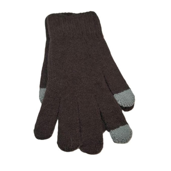 Winter Touch Screen Gloves For Men - Brown Apparel gloves