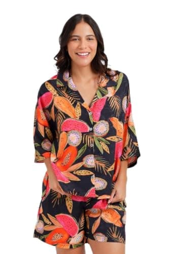 Carina Tropical-Print Pyjama Set Pajamas
