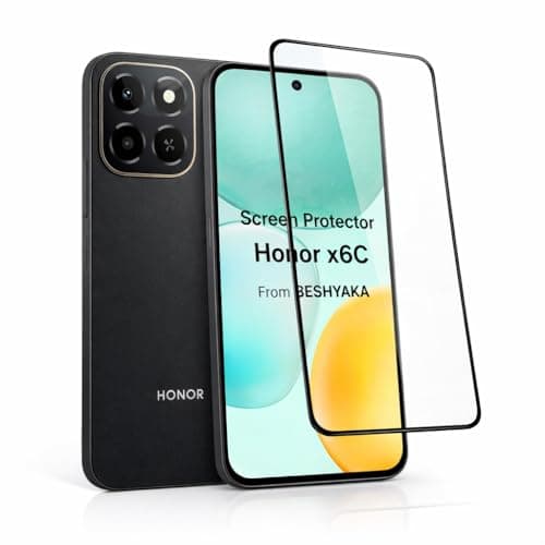 BESHYAKA Tempered Glass Screen Protector For Honor X6C – HD Clarity, 9H Hardness, Dust Resistant, Anti Scratch, Bubble-Free, Anti-Scratch, Easy Installation