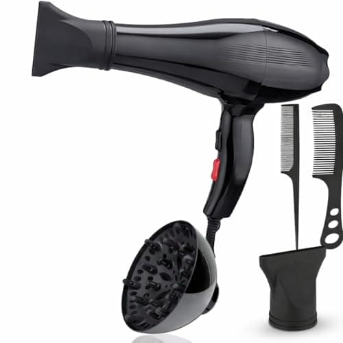 Professional Hair Dryer - 5000W, PT-V5, Black