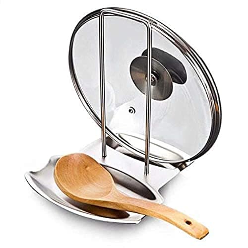 Stainless Steel Pan Pot Rack Cover Lid Rest Stand Spoon Holder Kitchen accessories Storage rack