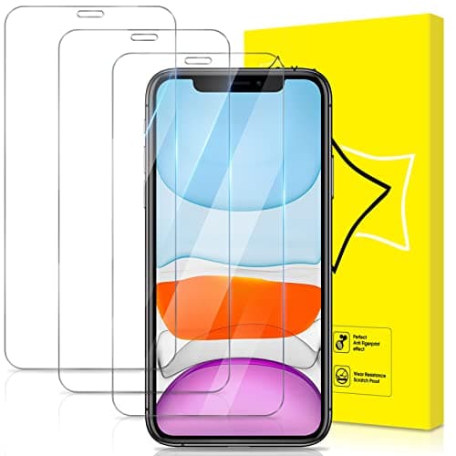 GiiYoon Pack of 3 Tempered Glass Screen Protector for iPhone 11/iPhone XR [9H Hardness] [Bubble Free] [Anti-Scratch] Screen Protector Film Compatible with iPhone 11/XR (6.1 Inches)