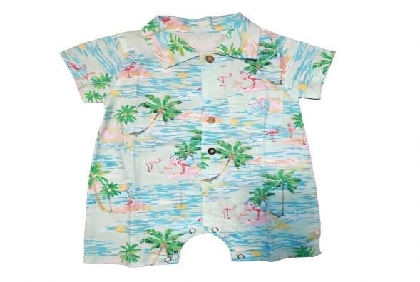 lovely land Baby Boys Hawaii Salopette Printted Shapewear Bodysuit (pack of 1)
