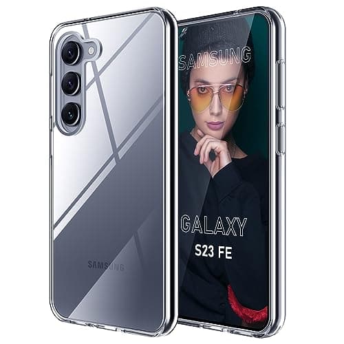 bokoo Silicone Clear for Samsung Galaxy S23 Fe Case,Thin with Comfort Grip | Soft Slim-Fit TPU Galaxy S23 Fe Phone Cover,Non-Slip,Shockproof Protection,Scrath-Resistant Cellular phone case