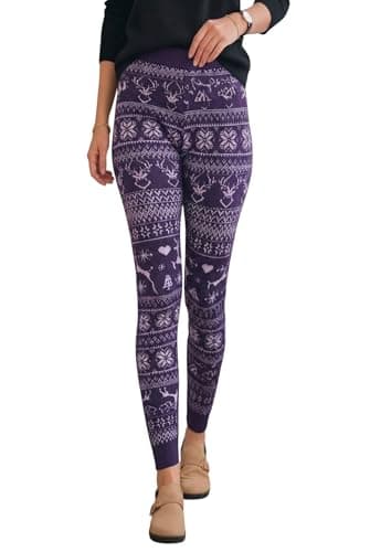 Miza Women's Winter Cotton Pants with Winter Pattern, Stretch, One Size 50-90 kg, Comfortable and Soft