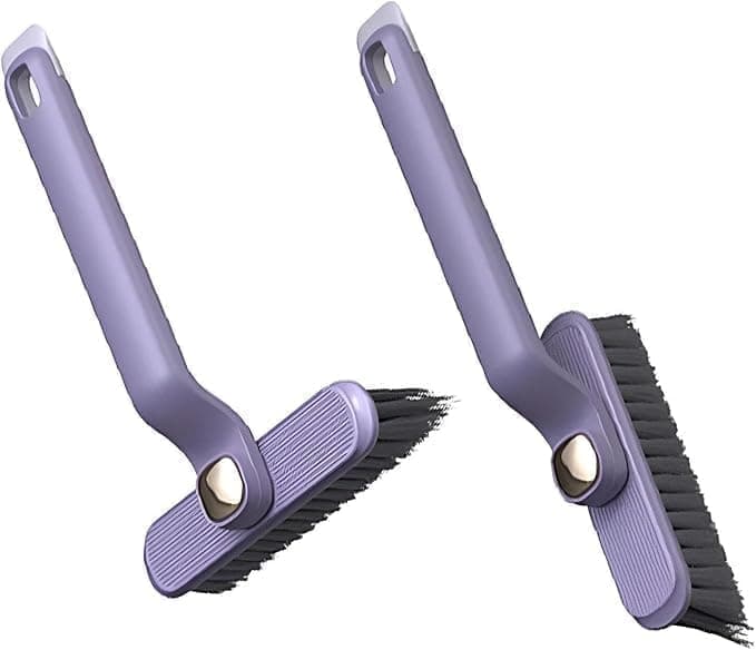 2-in-1 Cleaning Brush with Movable Handle and Tweezers for Bathroom Kitchen