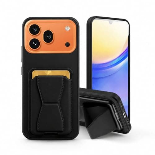 3M Store Leather Case Compatible for HONOR 600 /HONOR 600 PRO Shockproof Leather Back Card Storage & case built-in Stand PU leather for a stylish look, comfortable grip, Black Cellular phone case