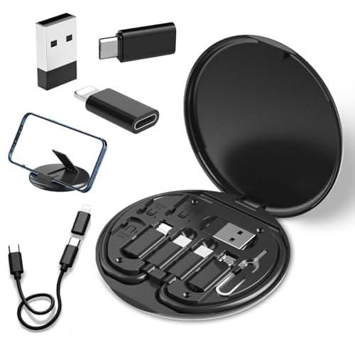 USB to USB-C Adapter, USB C Charging Cable Adapter Kit Contains Multiple OTG Adapters for USB Type C/USB A/USB C Male Cable/Micro USB/Lighting, Equipped with SIM Extractor/SIM Slot/Phone Holder Electronic adapter