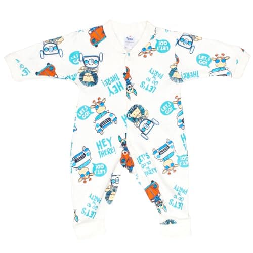 Papillon Boys Cotton Long Sleeves Bodysuit Printed Shapes Baby & Toddler Sleepers (pack of 1)