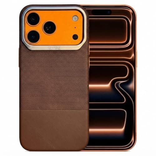 The Fabric Case (Compatible with iphone 17 Pro Max/iphone 18 Pro Max) Features Stylish Leather Texture Design With Built-In Interactive Rear Camera And Shock-Resistant Leather Edges (Wine Red) Cellular phone case