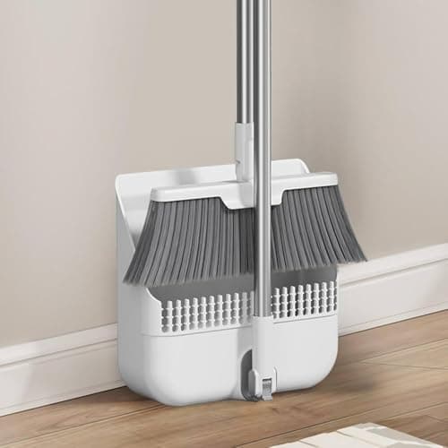 Foldable 3-in-1 Cleaning Kit Long Handle Broom Dustpan and Brush Combo Multi-Purpose Practical Floor Cleaner for Home and Office Easy Storage