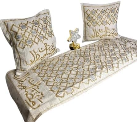 Elegant Rectangle Tablecloth with 2 Pillow Covers - Complete Modern Table Cover for Home Decor and Elegant Aesthetic (Pi)