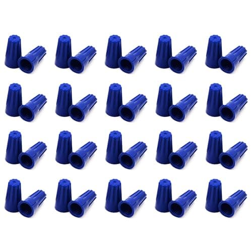 Twisted Wire Connectors Wire Connectors with Spring | Electrical Insulator | Quick Connect Wire Covers - 20 Pack (P2 - Blue) Electronic component terminal