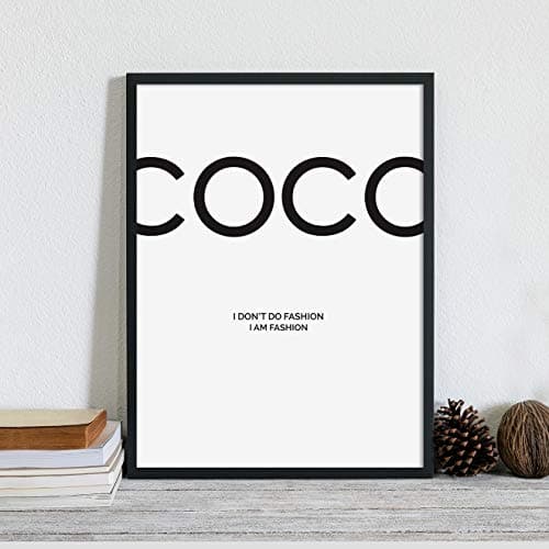 Artjar I am fashio coco black Frame Wall Art