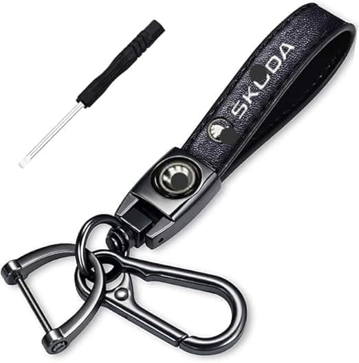 Kaber Egypt - Leather Car Keychain - Metal Rings - Compatible with Skoda - Car - Motorcycle - Family Keys - Kaber Misr - Kaber Misr 2020