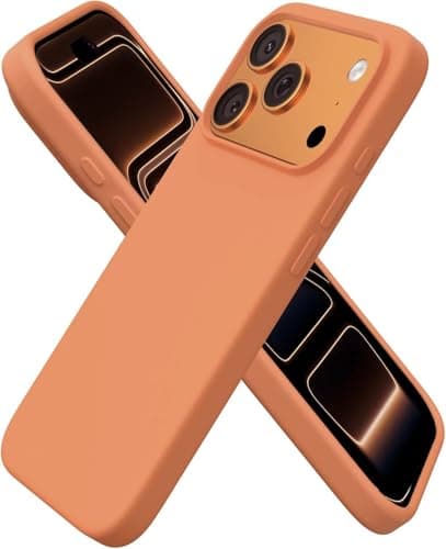 Compatible with iPhone 17 Pro Max Case 6.9", Slim Liquid Silicone Soft Gel Rubber Shockproof Protective Cover with Anti-Scratch Microfiber Lining (Salmon Fruite) Cellular phone case
