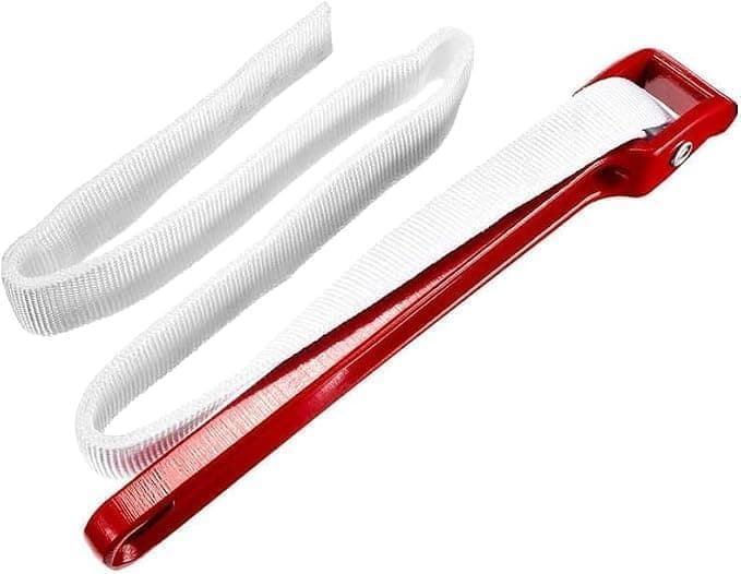 AGA Pipe Wrench with Fixed Handle and Anti-Slip Nylon Strap Used for Disassembly Oil Filter Multipurpose (30cm Handle, 12 Inch Tape)