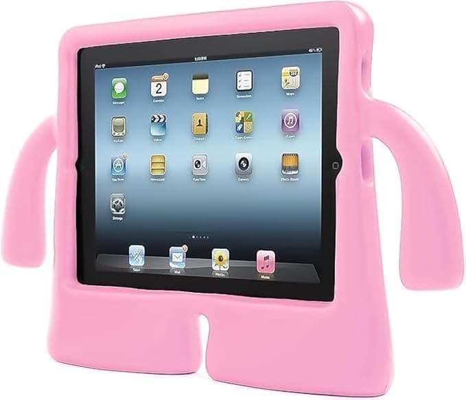 Shockproof Case, Heavy Duty Silicone Layer Kids Drop Protection Cover for Xiaomi Redmi Pad SE 11 inch-Galaxy A9 Plus-Xiaomi pad6,xiaomi pad2 Premium Silicone Handle Case (pink) Portable electronic device cover