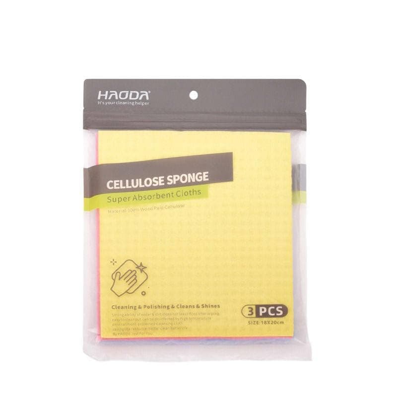 Cellulose Sponge Cleaning Cloths, Super Absorbent, 18x20cm, 3 Pack Towel
