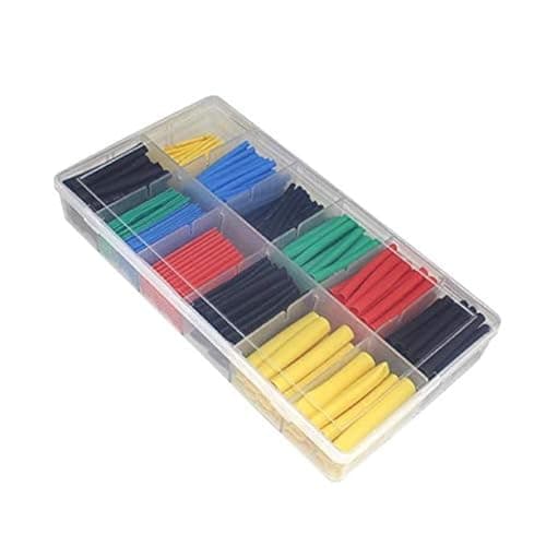 280Pcs Heat Shrink Tubing Kit Assorted Wire Wrap Cable Insulation Sleeve Set for Charging Cables Headphones Wire Organization Repair and Protection