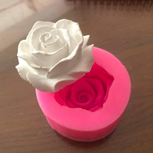BeeSpring Flower Bloom Rose Shape Silicone Fondant Soap 3D Cake Molds Cupcake Jelly Candy Chocolate Decoration Baking Tool Moulds