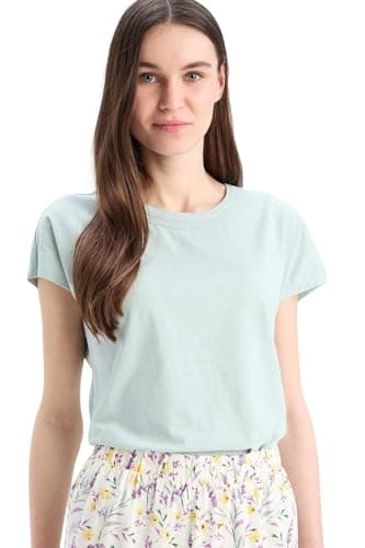 DeFacto Womens Traditional Batwing Bike Neck Short Sleeve Knitted Short Sleeve T-Shirt Short (pack of 1)