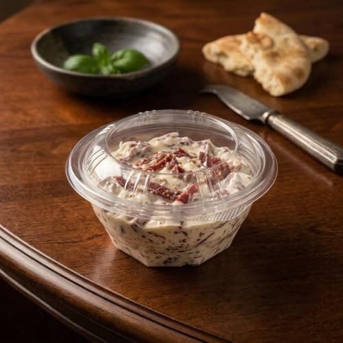 10 Pieces Round Hinged Clear Salad Nuts Candy Container 500ml Food storage container