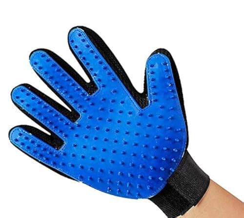 Pet Hair Remover Glove - Gentle Pet Grooming Glove Brush - Efficient Deshedding Glove - Massage Mitt with Enhanced Five Finger Design - Perfect for Dogs & Cats with Long & Short Fur Pet supplies