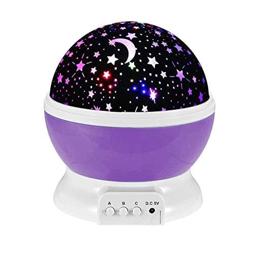 Romantic Sky Star Master Night Light Projector Children Kids Baby Sleep Lighting USB Lamp Led Projection Purple