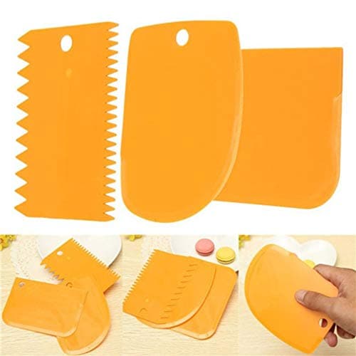 Colorful Baking Supplies Zigzag Plastic Scraper Cake Bread Scraper Home